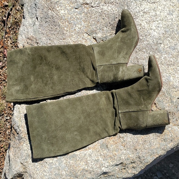 Tory Burch Suede Tall Heeled Boots Size 7 M - Picture 2 of 16